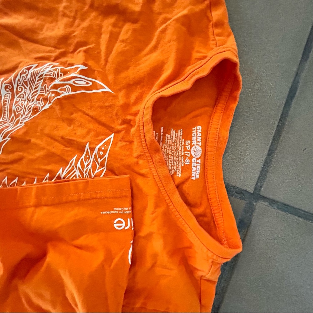 2 Every Child Matters Orange T shirts (kids 7/8) - Picture 3 of 6